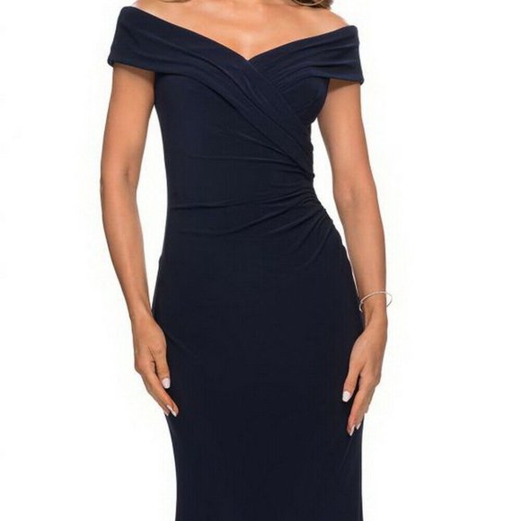 La Femme Dresses La Femme Ruched Jersey Column Dress Poshmark